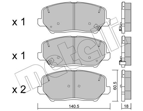 METELLI 22-0997-0 Brake pad set HYUNDAI experience and price