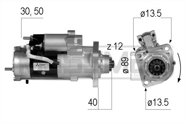 ERA 220224 Starter motor M 9 T 60371