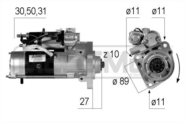ERA 220555 Starter motor M 8 T 62471AM