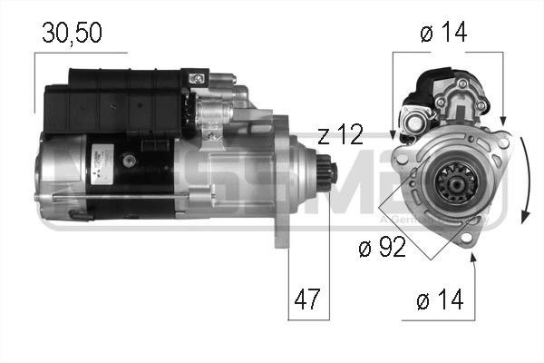 MESSMER 220572 Starter motor 24V, 7kW