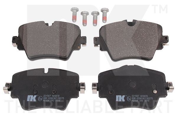 NK prepared for wear indicator, with anti-squeak plate, with accessories Height 1: 74,4mm, Height 2: 69,9mm, Width 1: 129mm, Width 2 [mm]: 129mm, Thickness 1: 17,5mm, Thickness 2: 15,5mm Brake pads 221567 buy