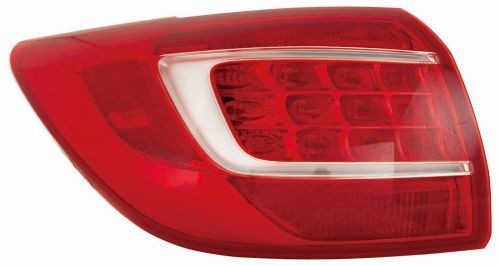 223-1951R-UE ABAKUS Tail lights KIA Right, Outer section, P21/5W, red, without bulb holder, without bulb