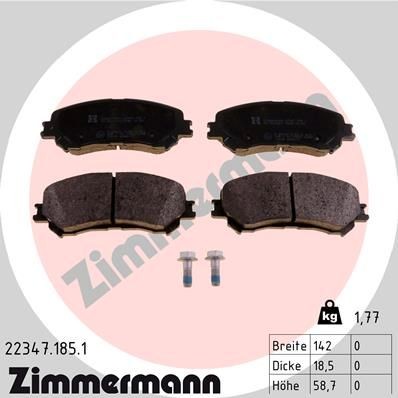 Great value for money - ZIMMERMANN Brake pad set 22347.185.1