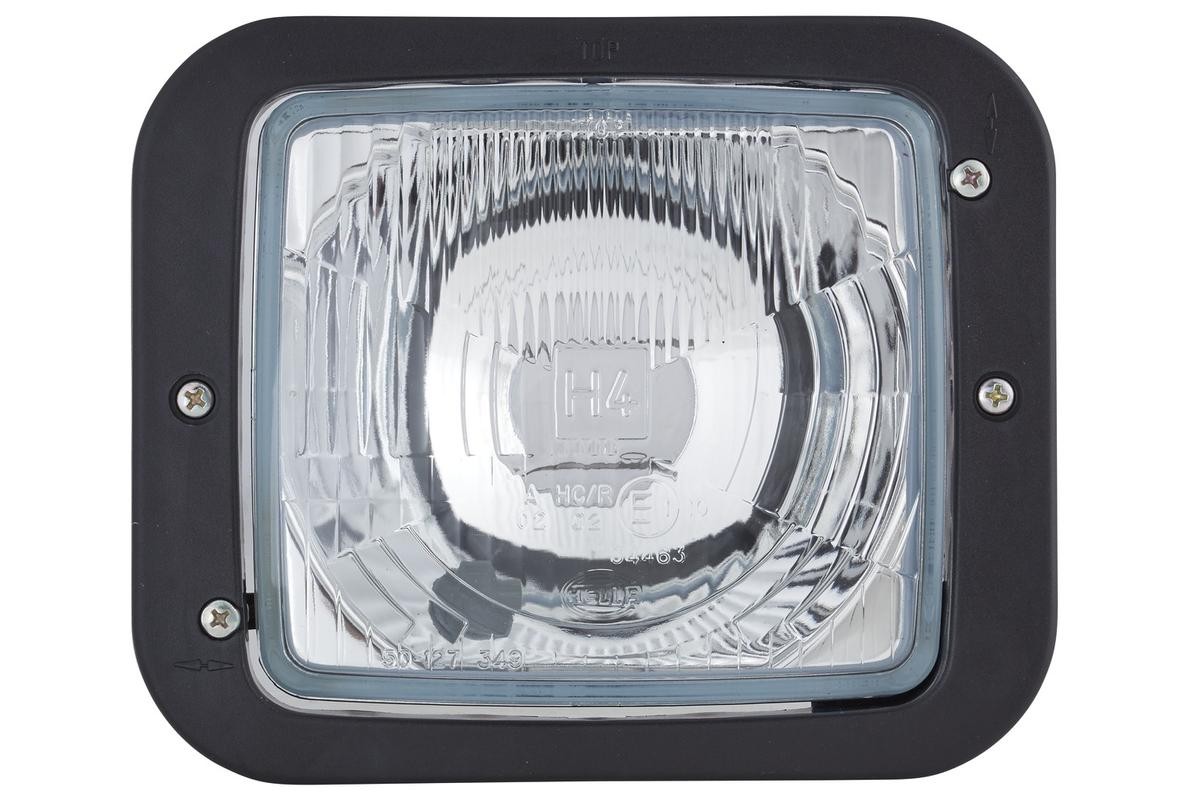 E1 34463 HELLA Right, Left, H4, T4W, Halogen, 12V, black, with high beam, with position light, with low beam x 185 mm x 154 mm, for right-hand traffic, without bulbs Left-hand/Right-hand Traffic: for right-hand traffic Front lights 1AA 004 109-201 buy