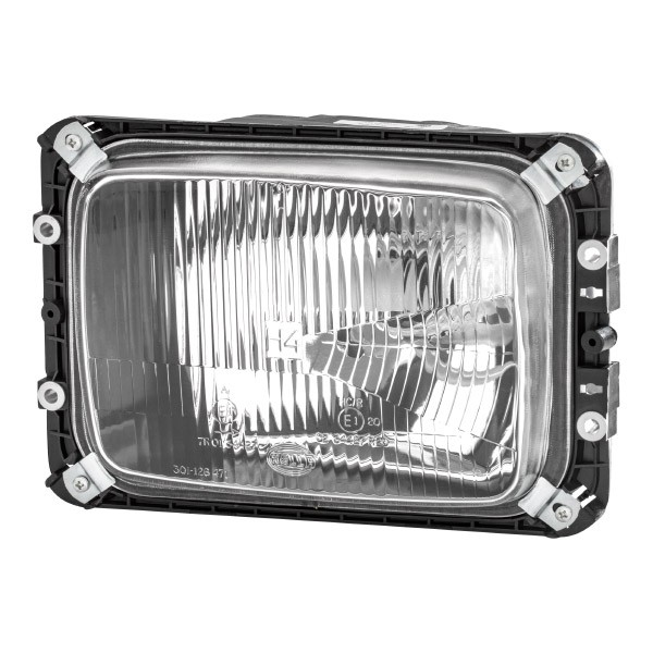 HELLA 1AE 003 440-671 Headlight Left, H4, T4W, Halogen, 12, 24V, with high beam, with low beam, with position light, for right-hand traffic, without bulbs, without direction indicator