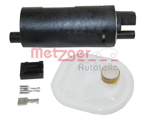 METZGER 2250164 Fuel pump Electric, with attachment material, with filter