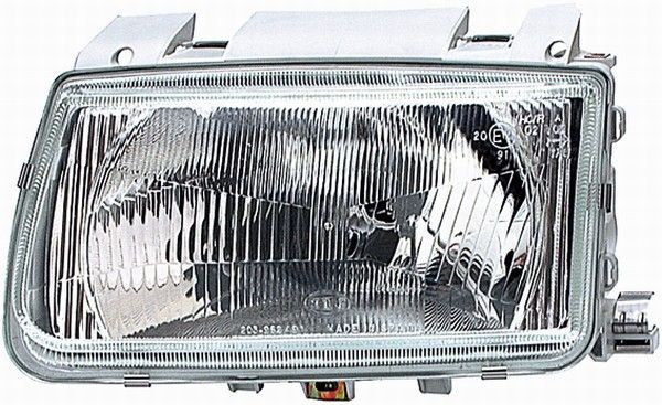 HELLA 1AF 962 489-131 Headlight Left, H4, W5W, Halogen, 12V, with low beam, with high beam, with position light, for right-hand traffic, with bulb, without direction indicator