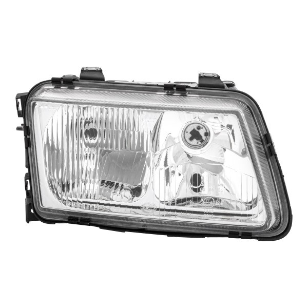 HELLA 1AF 963 030-301 Headlight Right, H7/H1, W5W, H7, H1, Halogen, FF, 12V, with high beam, with low beam, without front fog light, for right-hand traffic, without motor for headlamp levelling, without bulbs