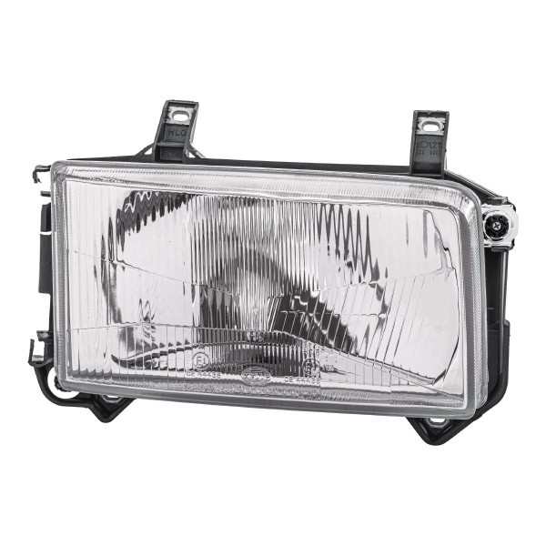 HELLA 1AJ 006 051-221 Headlight Right, H4, T4W, Halogen, 12V, with position light, with low beam, with high beam, for right-hand traffic, without motor for headlamp levelling, without bulbs, without direction indicator