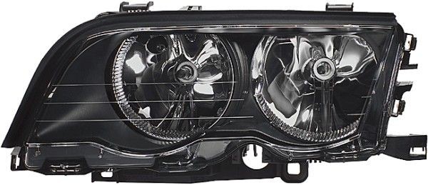 HELLA 1AL 008 403-011 Headlight Left, R5W, H7/H7, Halogen, FF, 12V, with position light, with high beam, for right-hand traffic, with bulbs