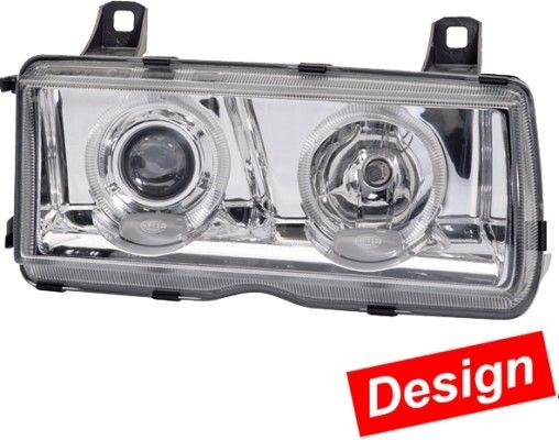 E1 1563 HELLA Right, H7/H7, Halogen, DE, FF, 12V, chrome, with low beam, with high beam, for right-hand traffic, without bulb, ECE Left-hand/Right-hand Traffic: for right-hand traffic Front lights 1AL 008 875-021 buy