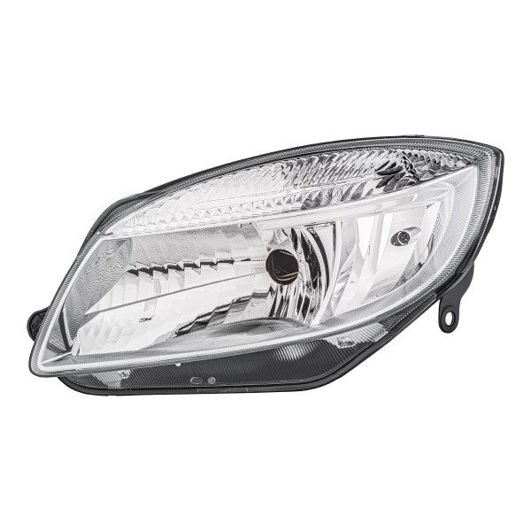 HELLA 1ED 247 025-211 Headlight Left, H4, W5W, PY21W, Single Headlight, FF, Halogen, 12V, with position light, with indicator, with high beam, with low beam, for right-hand traffic, with motor for headlamp levelling, without bulbs