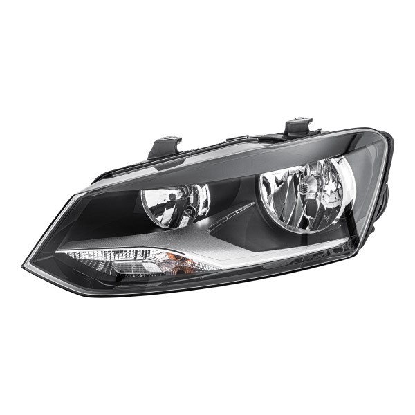 HELLA 1EE 247 051-011 Head lights Left, H7/H7, PY21W, W5W, Halogen, 12V, with high beam, with position light, with low beam, with indicator, for right-hand traffic, with bulbs, with motor for headlamp levelling