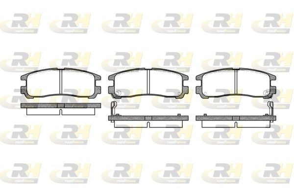 PSX229102 ROADHOUSE Rear Axle, incl. wear warning contact Height: 41mm, Thickness: 15,5mm Brake pads 2291.02 buy