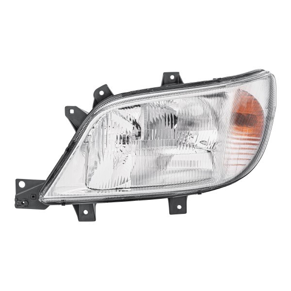HELLA 1EH 008 010-011 Headlight Left, PY21W, W5W, H7/H1, H7, H1, 12V, white, with indicator, without front fog light, with low beam, with position light, with high beam, for right-hand traffic, with motor for headlamp levelling, with bulbs