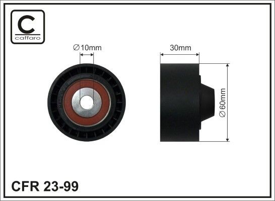 CAFFARO Ø: 60mm Deflection / Guide Pulley, v-ribbed belt 23-99 buy