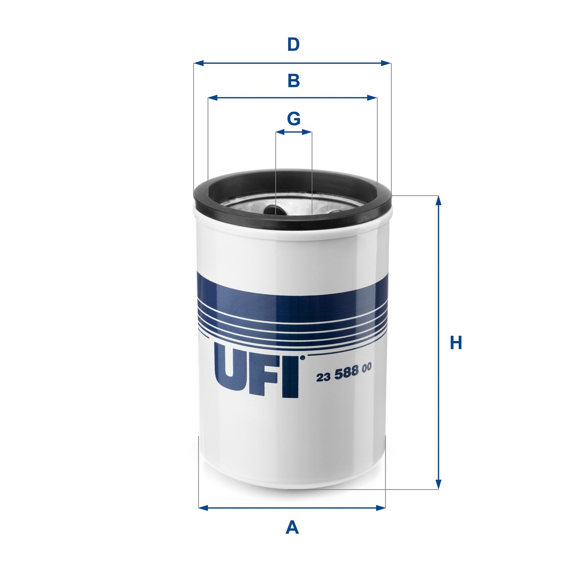 UFI 1 1/2-16 UN, Spin-on Filter Inner Diameter 2: 82mm, Outer Diameter 2: 95,5mm, Ø: 94, 95,5mm, Height: 145mm Oil filters 23.588.00 buy
