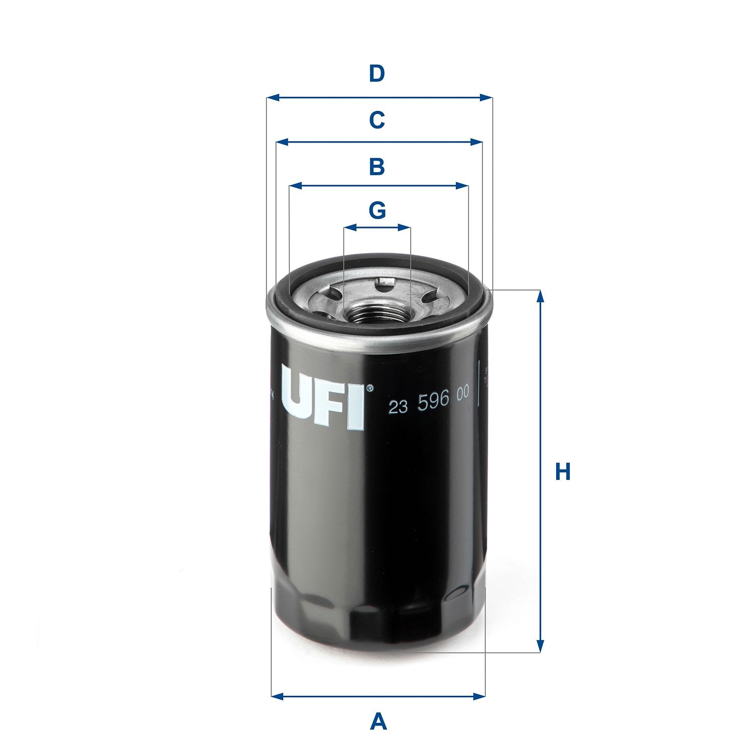 Original UFI Engine oil filter 23.596.00 for ALFA ROMEO GIULIETTA