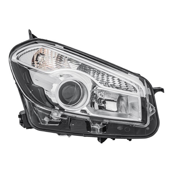 HELLA 1EL 010 335-261 Headlight Right, W5W, PY21W, D1S/H7, D1S, H7, Xenon, 12V, with position light, with high beam, with indicator, for right-hand traffic, with bulbs, with ballast, with glow discharge lamp, with motor for headlamp levelling