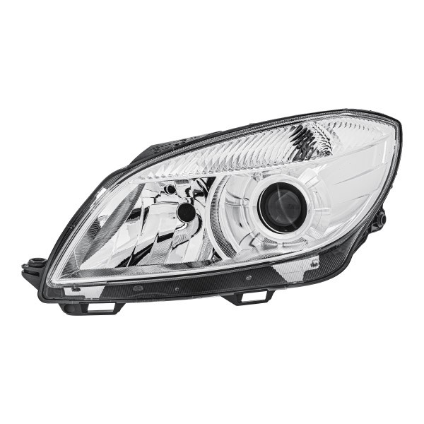 E1 2918 HELLA Left, W5W, PY21W, H7/H7, FF, DE, Halogen, 12V, with position light, with low beam, with indicator, with high beam, for right-hand traffic, with motor for headlamp levelling, without bulbs Left-hand/Right-hand Traffic: for right-hand traffic, Vehicle Equipment: for vehicles without dynamic bending light Front lights 1EL 010 417-371 buy
