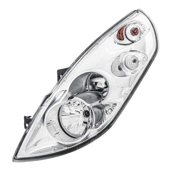 HELLA 1ER 010 117-091 Headlight Left, PY21W, H7/H1, W5W, H7, H1, FF, Halogen, 12V, with indicator, with position light, with high beam, for right-hand traffic, without motor for headlamp levelling, without bulbs