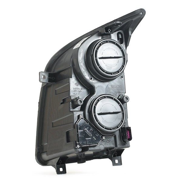 HELLA 1ER247017-061 Head lights Right, H7/H7, W5W, PY21W, FF, Halogen, 12V, with low beam, with indicator, with position light, with high beam, for right-hand traffic, with bulbs, with motor for headlamp levelling