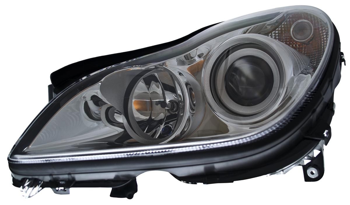 HELLA 1ES 008 821-351 Headlight Left, D2S/H7, PY21W, W5W, D2S, H7, Halogen, Bi-Xenon, 12V, Crystal clear, with indicator, with high beam, with position light, for right-hand traffic, with glow discharge lamp, with ignitor, with motor for headlamp levelling, with bulbs, with ballast