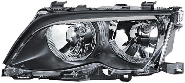HELLA 1LG 009 059-031 Headlight Left, H7/H7, W5W, Halogen, 12V, with low beam, with high beam, with position light, for left-hand traffic, with bulbs, with motor for headlamp levelling, ECE
