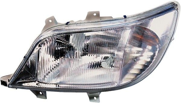 HELLA 1LH 008 010-031 Headlight Left, W5W, PY21W, H7/H1, H7, H1, Halogen, 12V, white, with indicator, without front fog light, with high beam, with position light, for left-hand traffic, with motor for headlamp levelling, with bulbs, ECE