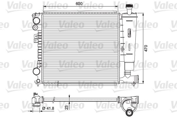 VALEO 231165 Engine radiator 1301P1