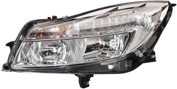 E1 2622 HELLA 1LJ 009 630-341 Front headlights Right, PY21W, H7/H1, H7, H1, Halogen, FF, 12V, with indicator, with daytime running light, with low beam, with high beam, for left-hand traffic, with bulbs, with motor for headlamp levelling Vauxhall in original quality