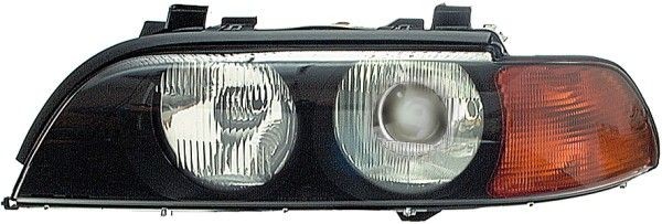 HELLA 1LL 007 250-011 Headlight Left, HB4/HB3, W5W, P21W, HB4, HB3, Halogen, 12V, yellow, with position light, with indicator, with high beam, for left-hand traffic, with motor for headlamp levelling, with bulbs, ECE