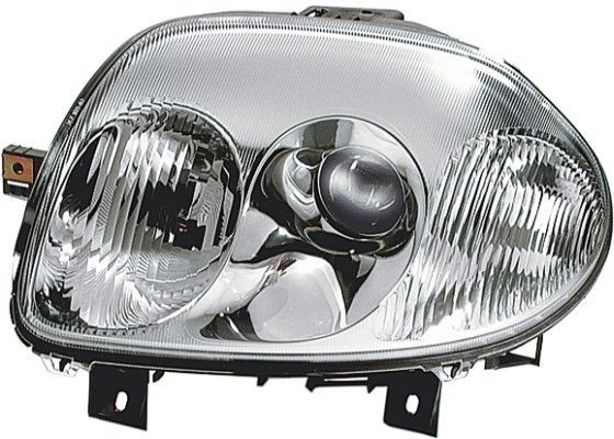 HELLA 1LL 007 510-071 Headlight Left, W5W, H7/HB3, PY21W, H7, HB3, DE, Halogen, 12V, yellow, with position light, with low beam, with indicator, for left-hand traffic, without motor for headlamp levelling, without bulbs
