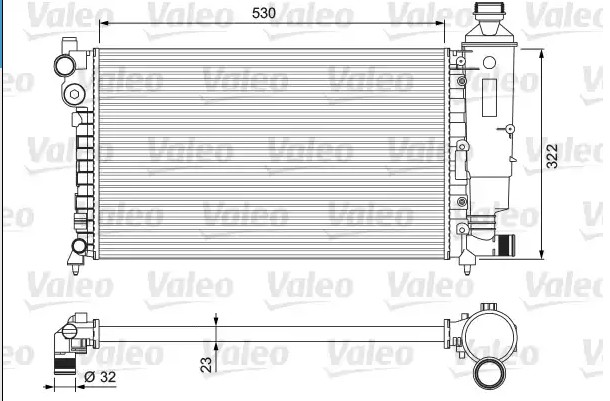 VALEO 231526 Engine radiator 1330.11