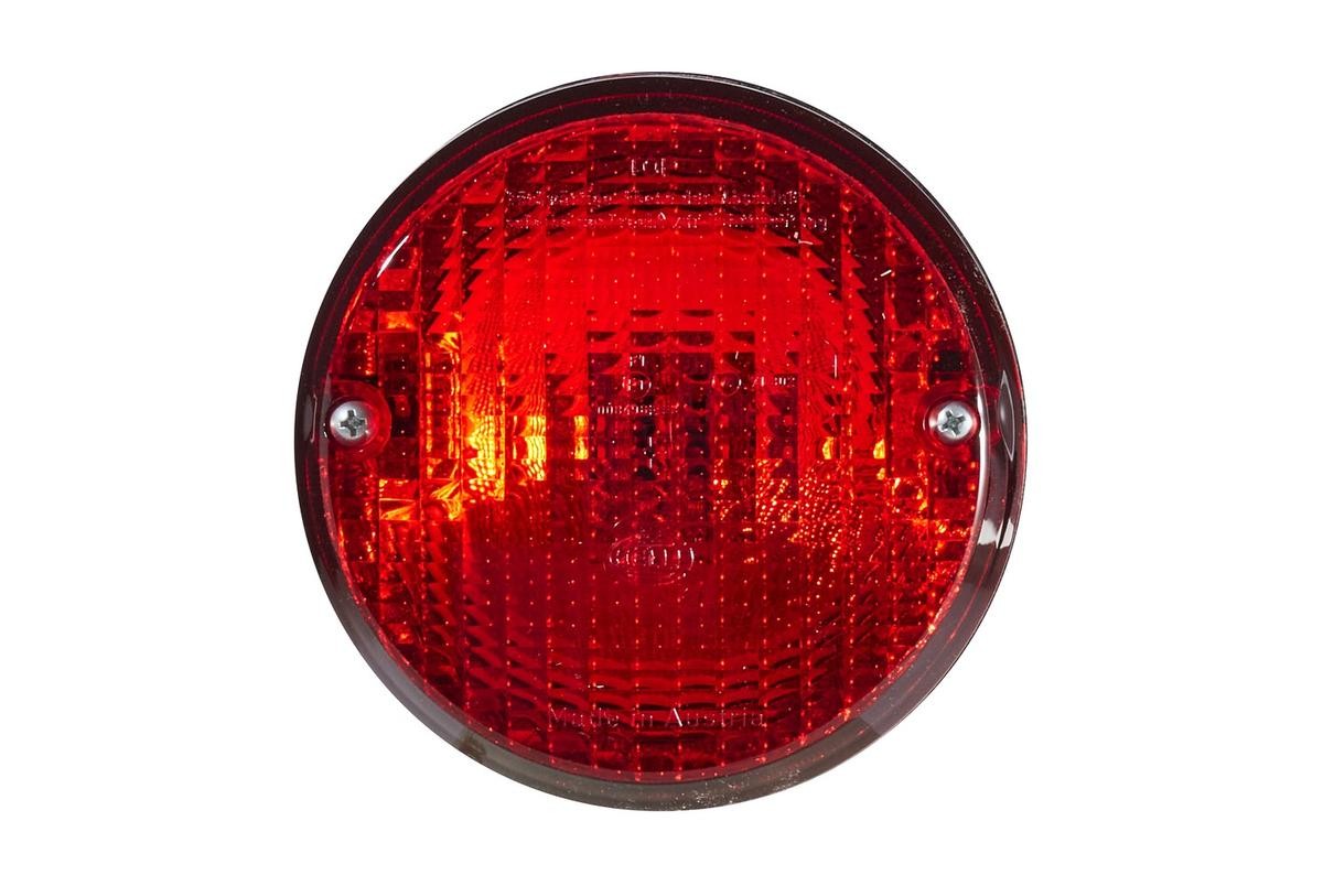 HELLA 2NE 001 423-011 Rear Fog Light Halogen, Rear, Left, Right, Red, with seal, with bulb holder, with synthetic disc, without bulbs