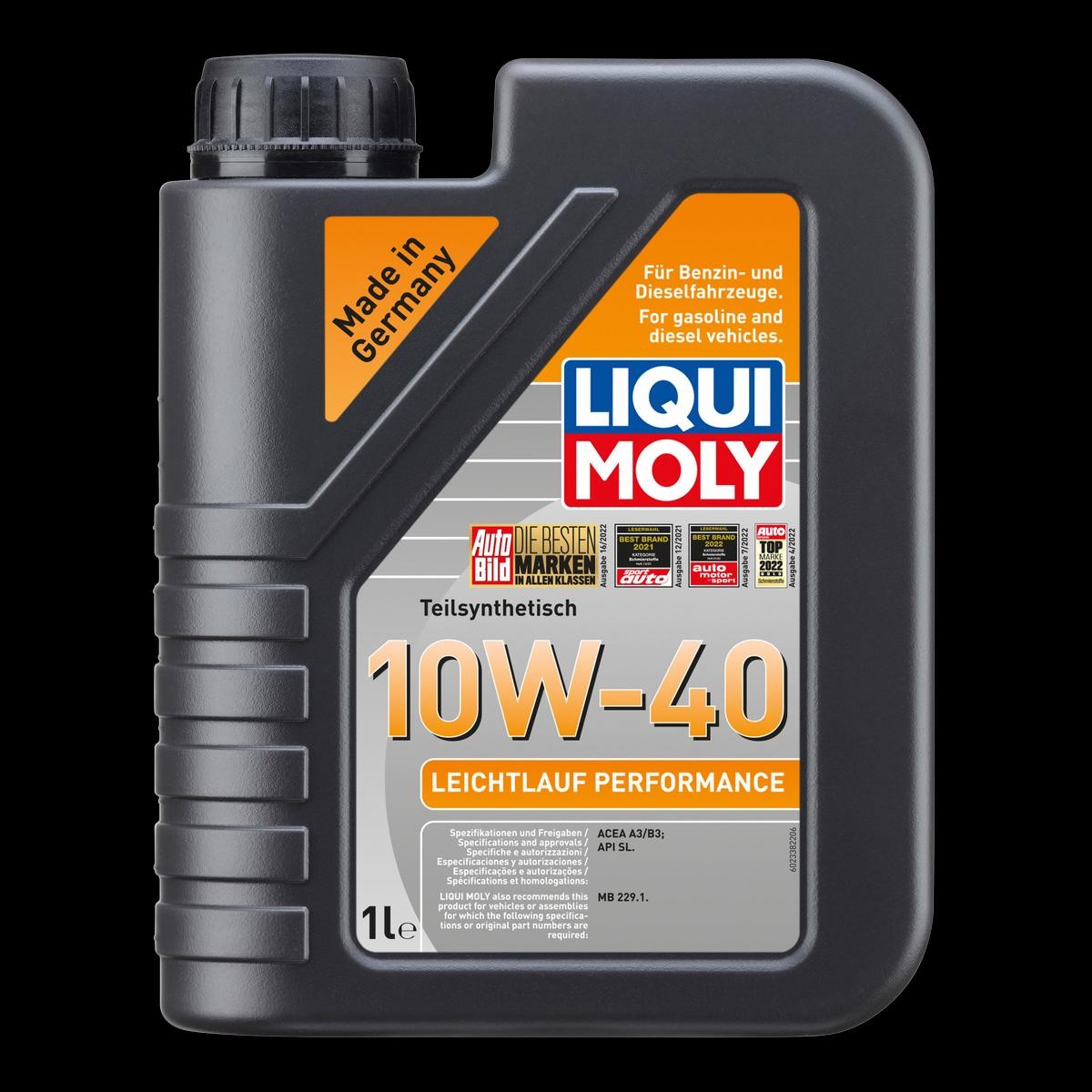 LIQUI MOLY Motorbike 4T, Street 2338 Engine oil 10W-40, 1l, Part Synthetic Oil