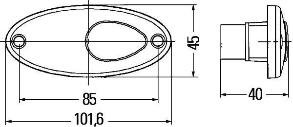 2PS964295-001 Side Marker Light 2PS964295-001 HELLA W5W, Left, Right, 12V, Fitting, Screw Connection