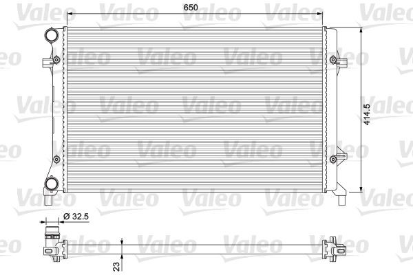 VALEO 234332 Engine radiator 1K0 121 253 P