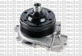 METELLI 24-1284 Water pump with seal, Mechanical, Metal, Water Pump Pulley Ø: 106,3 mm, for v-ribbed belt use
