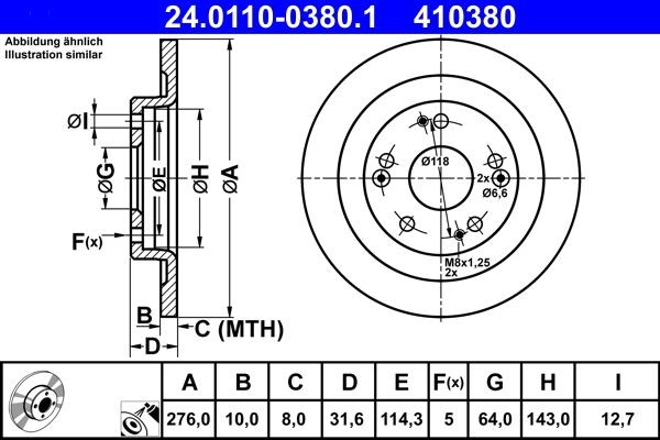 OEM-quality ATE 24.0110-0380.1 Brake rotor
