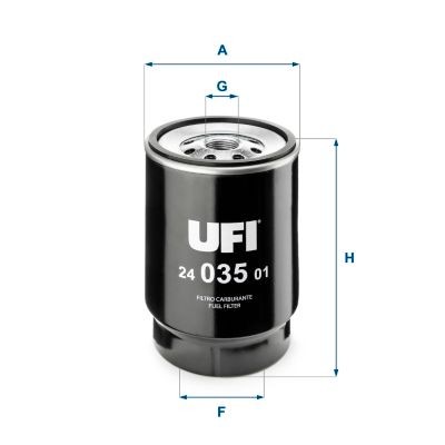 UFI Filtereinsatz Höhe: 152mm Kraftstofffilter 24.035.01 kaufen