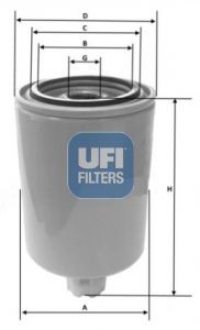 UFI Filtereinsatz Höhe: 163mm Kraftstofffilter 24.039.00 kaufen