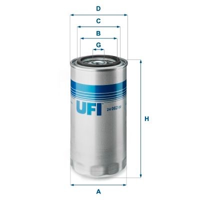 UFI Spin-on Filter Height: 195mm Inline fuel filter 24.062.00 buy
