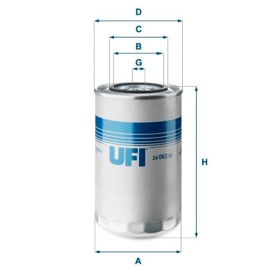 UFI Spin-on Filter Height: 175mm Inline fuel filter 24.063.00 buy