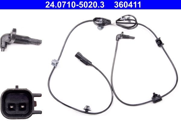 360411 ATE 1841mm Length: 1841mm Sensor, wheel speed 24.0710-5020.3 buy