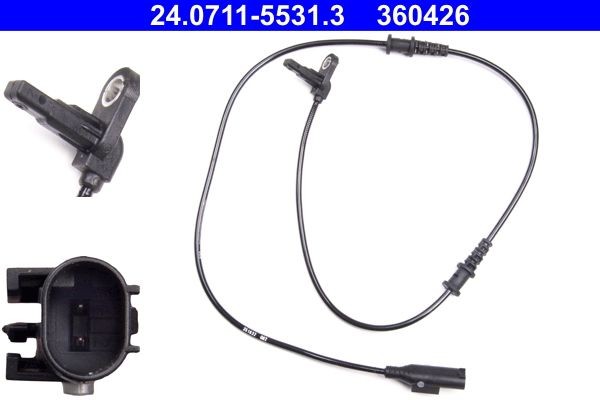 ATE 24.0711-5531.3 Sensor de velocidad de rueda VW Crafter 30 Furgón 2014