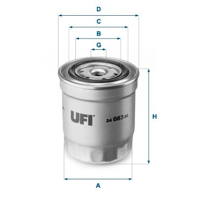 UFI 24.083.00 Fuel filter Spin-on Filter
