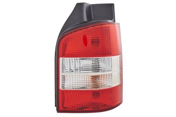 2SK008579-141 Rear tail light E1 515 HELLA Right, P21/4W, P21W, 12V, Crystal clear, red, with bulbs, with bulb holder