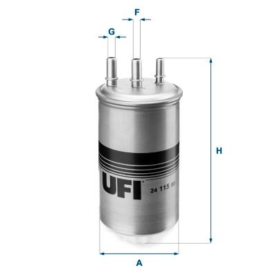 UFI 24.115.00 Fuel filter Filter Insert, 10mm, 10mm