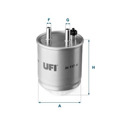 24.117.00 UFI Filtereinsatz Höhe: 158mm Kraftstofffilter 24.117.00 günstig kaufen